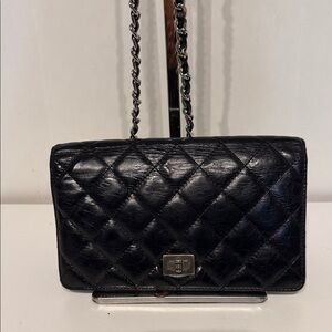 CHANEL Black Quilted Crossbody Bag